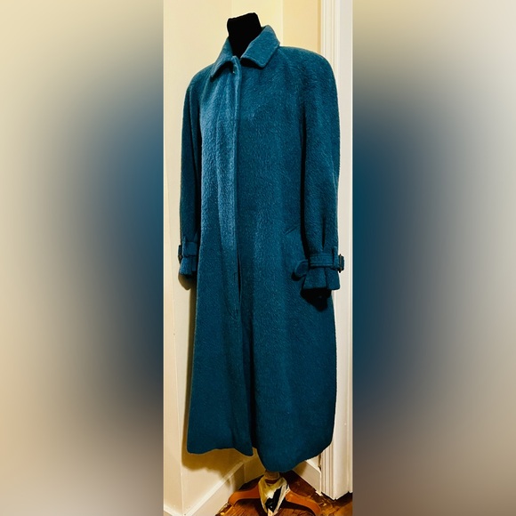 Vintage 1970’s Pierre Cardin Teal Wool Mohair Women's Coat